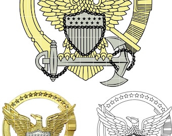 Coast Guard Command Afloat Badge color and black vector file  cnc laser cutting, wood, metal engraving, Cricut file, cnc router file