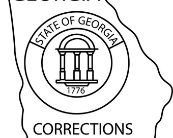 state of georgia corrections patch vector file cnc laser cutting, wood, metal engraving, Cricut file, cnc router file
