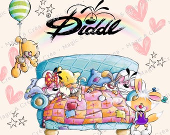 Vintage Characters - Tumbler Wrap PNG - Digital Download - 20 oz (590 ml) Tumbler Design - Sublimation Printing - Character Illustration