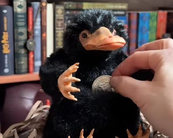 Niffler ,fantastic animal , ooak handmade gift furry animal kawaii plush poseable doll black friday