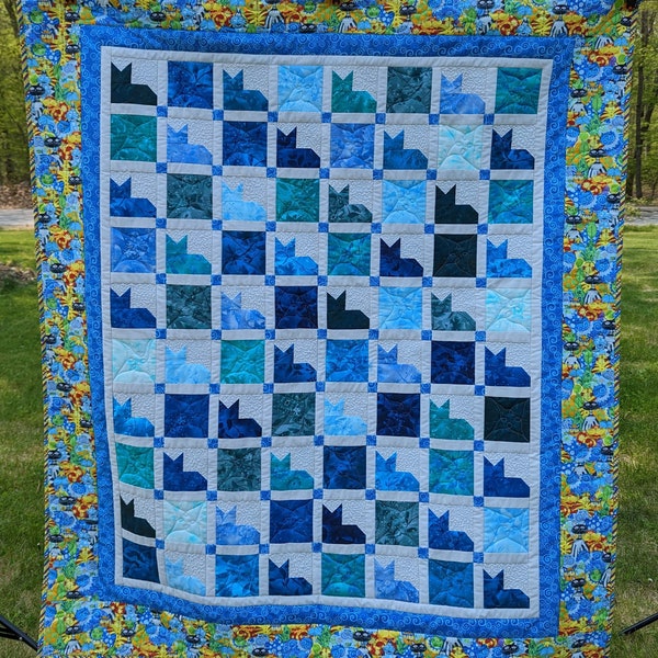 Cat Quilt Etsy