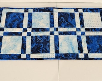 18 x 56 Quilted Table Runner | Handmade Blue Bird Table Runner | Gifts for Christmas