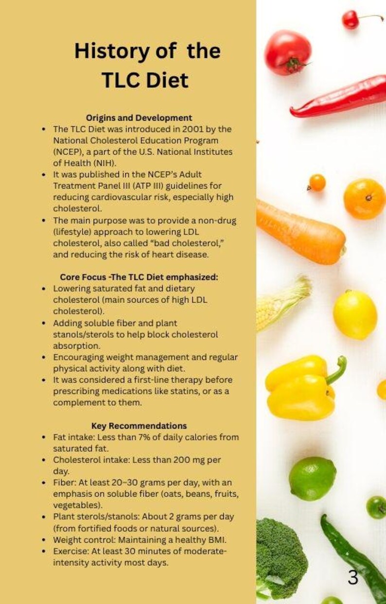TLC Diet Plan - Lower Cholesterol Naturally! Heart Healthy Meals, Recipes, Fiber, the Benefits ...