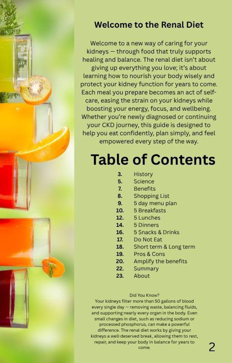 Renal Diet for Chronic Kidney Disease (CKD) – Control Symptoms With ...