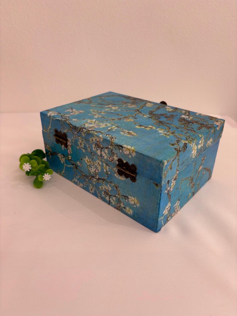 Elegant Vintage Box, Almond Blossom, Vincent Van Gogh, Gift for Her ...
