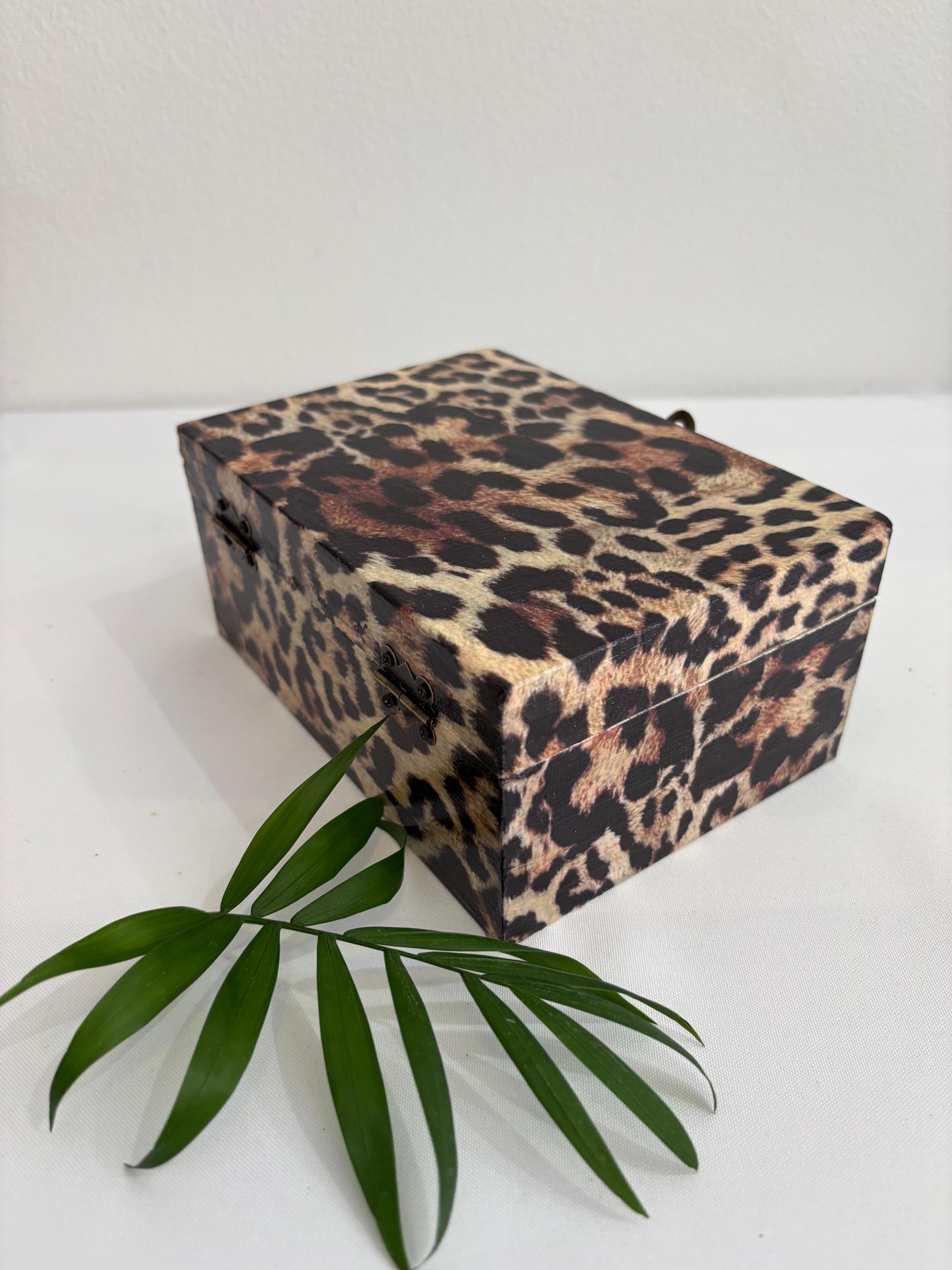 Leopard Box, Leopard Decor, Wild Animal Box, Exotic Box, Custom Leopard ...