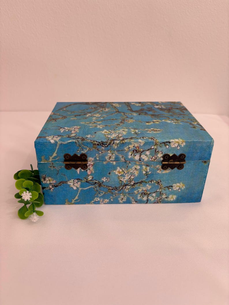 Elegant Vintage Box, Almond Blossom, Vincent Van Gogh, Gift for Her ...