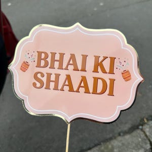 Desi Wedding Photo Booth Props, Mehndi Dholki Signs, Pakistani Indian Celebration Decor afbeelding 6