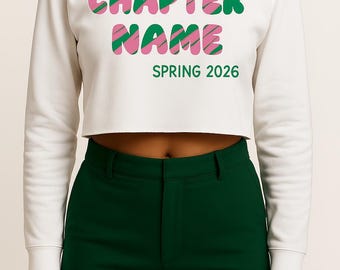 Custom Chapter/Line Cropped Long Sleeve Tee