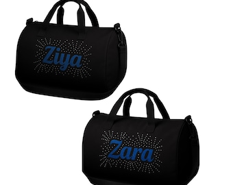 Custom Name Rhinestone Transfer | Ready to Press | Glitter + SS10 Hotfix Stones | Personalized Design