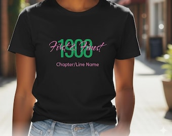 Personalized Sorority Line T-shirt | Custom Chapter Name