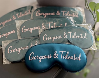 Personalized Satin Sleep Mask – Custom Name Eye Cover, Bridal Party Gift, Travel