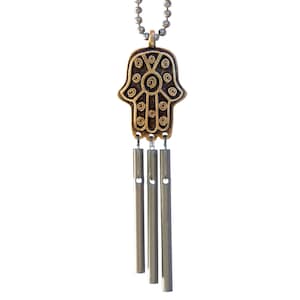 Jacob's Musical Car Charm, Hamsa Healing Hand, Mini Wind Chime