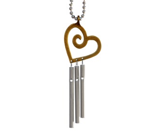 Jacob's Musical Car Charm, Heart, Mini Wind Chime