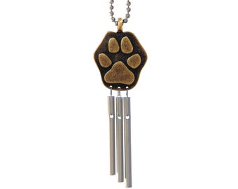 Jacob's Musical Car Charm, Paw Print, Mini Wind Chime