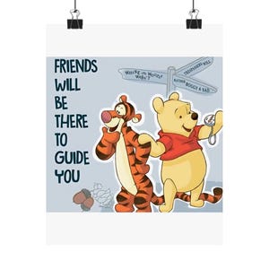 Inspirational Friendship Quote Poster: Whimsical Wall Art Decor