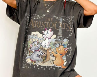 Retro Disney Aristocats Shirt, Marie Toulouse & Berlioz T-Shirt, Magic Kingdom BTW Familie passende Urlaubs Reise Shirt, Disney Reise T-Shirt