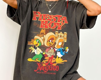 Retro Three Caballeros Comfort Colors Shirt, Vintage Mexico Epcot Tee, Fiesta Hoy Disney Shirt, Dad Son Father's Day Disney Trip Shirt