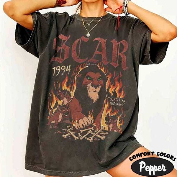 Vintage Lion King Scar Comfort Colors Shirt, Scar Villain Disney Shirt, The Lion King Tee, Disney Villains Shirt, Disney World Trip Gift Tee