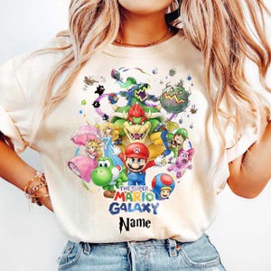 Camiseta retro de Super Mario Galaxy, camiseta de Mario de Universal Studios, camiseta de Mario desde el 85, regalo de cumpleaños de Universal Orlando, camiseta infantil de Disney imagen 2