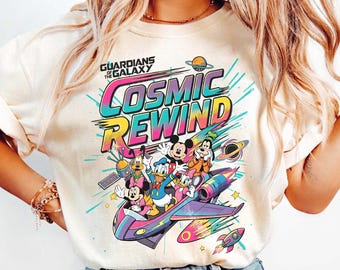 Vintage Guardians of the Galaxy Cosmic Rewind Shirt, Retro 80er Jahre Disney Fahrt T-Shirt, Comfort Farben EPCOT Shirt, Walt Disney World Trip Shirt