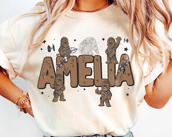 Custom Retro Disney Star Wars Chewbacca Shirt, Vintage Comfort Colors Tee, Millennium Falcon, May The 4th Be With You, Galaxy’s Edge