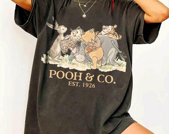 Vintage Winnie the Pooh Comfort Farben Shirt, Pooh & Co 1926 T-Shirt, Disney Pooh und Freunde Shirt, BTW Magic Kingdom Familien Urlaubs T-Shirt