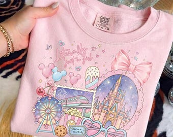 Retro Disney Coquette Bow Nur ein Mädchen-Shirt, magisches Schloss-Reise-T-Stück, Disneyland Minnie-Ohren-T-Stück, BTW Epcot Monorail Tour, Mädchen-Urlaub