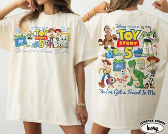Retro Toy Story 5 Shirt, 2-seitig Woody Lenny Mr Spell Tee, Du hast einen Freund in mir Shirt, Disney Familienurlaub Reise 2026, Pixar Geschenk