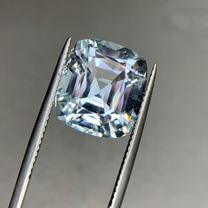 9.30 Ct Natural Aquamarine Cushion Cut Ocean Blue Loose Gemstone image 2