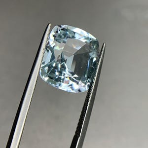 9.30 Ct Natural Aquamarine Cushion Cut Ocean Blue Loose Gemstone image 3