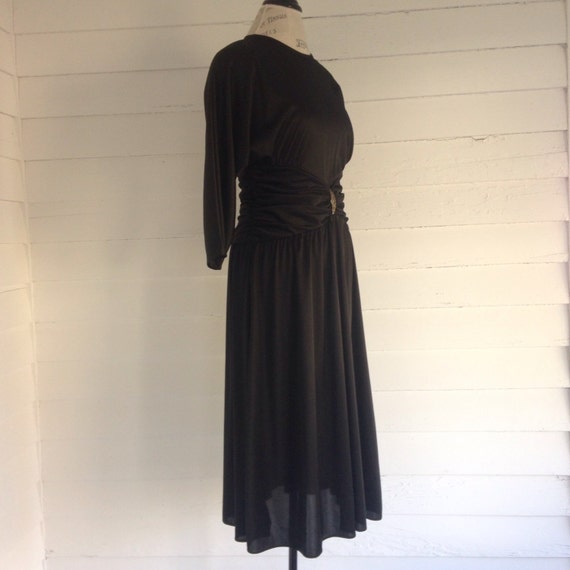 Vintage 70s/80s Black Disco Dress - image 5