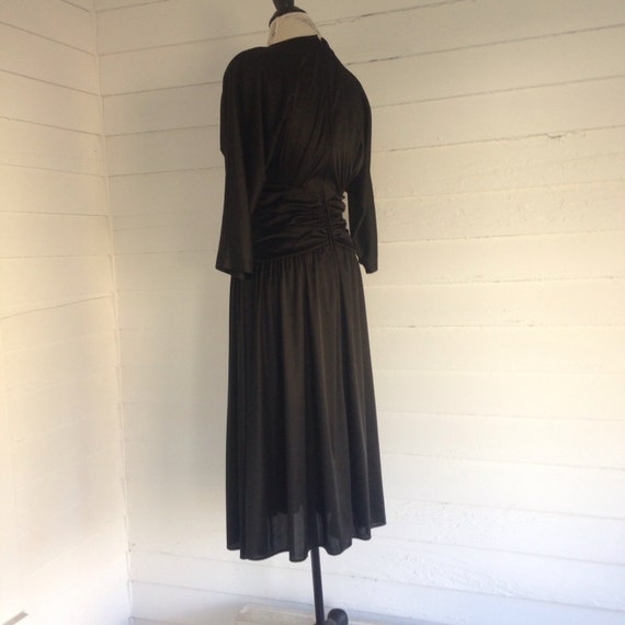 Vintage 70s/80s Black Disco Dress - image 4