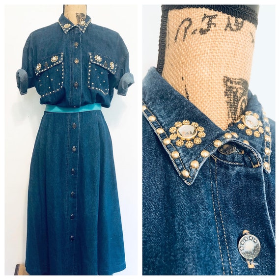 denim bling dress
