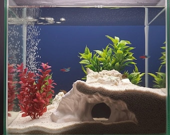 Underwater Hanging Cliff- Rock Ledge | Aquarium and Terranium Decor - Fish Tank, Shrimp and Reptile Aquascape Decoration