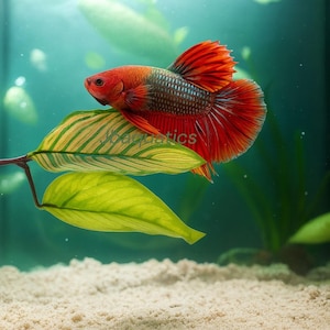 Silk Betta Resting Leaf: Aquarium Fish Bed Decor