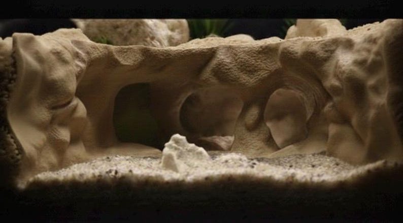Underwater Lost City of Atlantis Cave - The Sunken Ruins | Aquarium Decoration - Shrimp, Fish Tank and Terranium Aquascape Beige