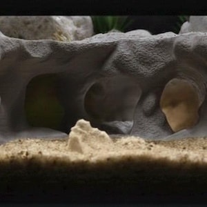 Underwater Lost City of Atlantis Cave - The Sunken Ruins | Aquarium Decoration - Shrimp, Fish Tank and Terranium Aquascape Gray