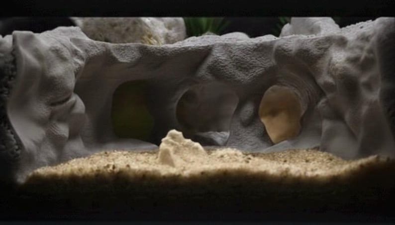 Underwater Lost City of Atlantis Cave - The Sunken Ruins | Aquarium Decoration - Shrimp, Fish Tank and Terranium Aquascape Gray