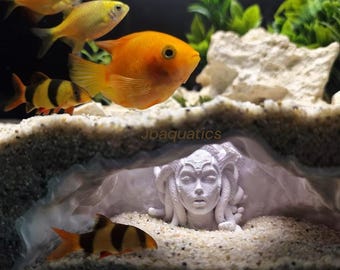 Medusa’s Lair Aquarium Hideout – Mythical Fish Cave Décor for Aquascapes & Terrariums - Underground Cave - The Catacombs