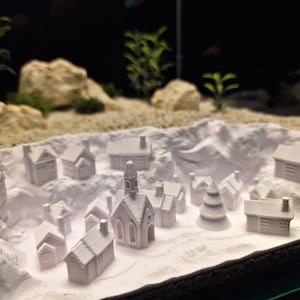 Christmas Town Aquarium Cave Decor - Aquarium Decoration