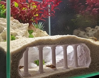 The Buried City of Pompeii Roman Ruins Aquarium Decor | Underground Cave | Natural Stone Look