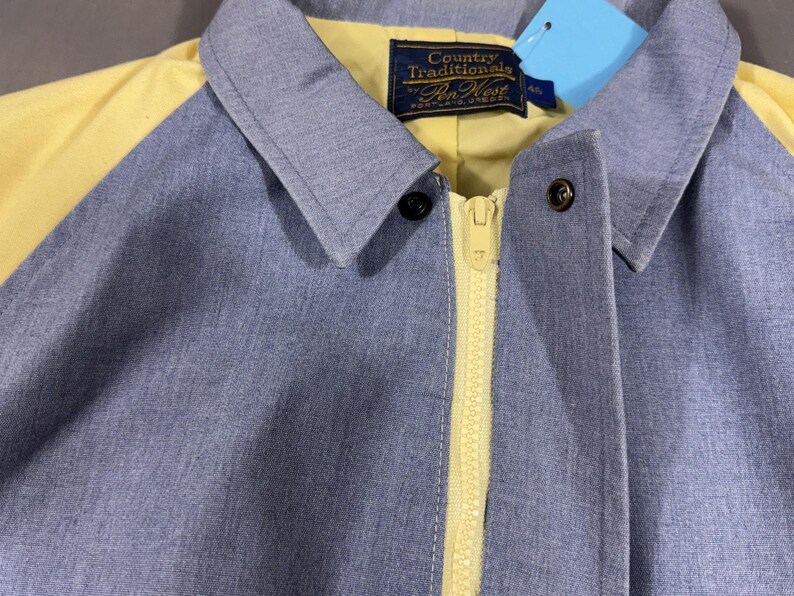 Vintage Country Traditionelle Pendleton Pen West Jacke Herren 46 Blau Colorblock Windjacke Bild 4