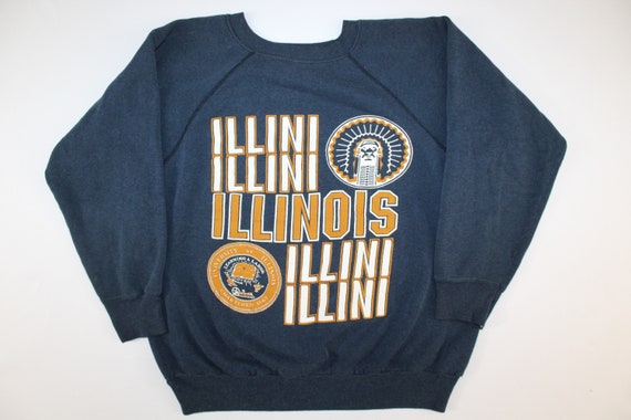 Illinois Fighting Illini Vintage Retro Unisex Mens