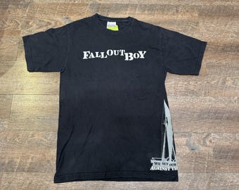 Vintage Fall Out Boy Band Shirt Men Adult Small Set Our Sails Against Wind Y2K
