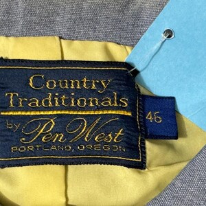 Vintage Country Traditionelle Pendleton Pen West Jacke Herren 46 Blau Colorblock Windjacke Bild 7