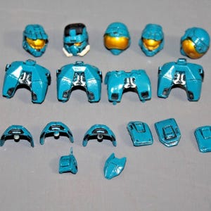 Halo 3 Collection Mark VI CQB EOD Security Armor Pack McFarlane Teal Cyan Blue