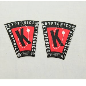 May include: Two red and black stickers with the text "Kryptonics® Circular Propulsion Units®" and a stylized "K" logo.