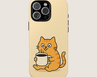 Cute Cat Phone Case, Funny Phone Case For iPhone 16 15 14 13 12 11 Pro Max, Samsung S25 S24 S23 S22 S21, Kawaii Phone Cover