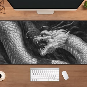 Dragon-Inspired Desk Mat |Gamer Mouse Pad, Computer Mat, Office Decor, Unique Gift, Fantasy Theme, Anime Mousepad, Desk Mat, Kawaii mousepad